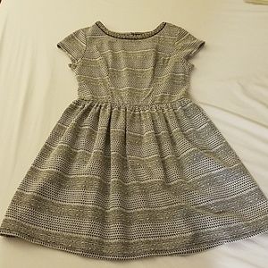 Festive Black and White Beaded Dress